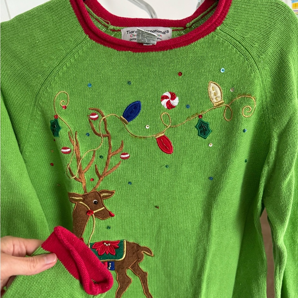 Ugly Christmas Sweater, vintage ‘90s, sz M